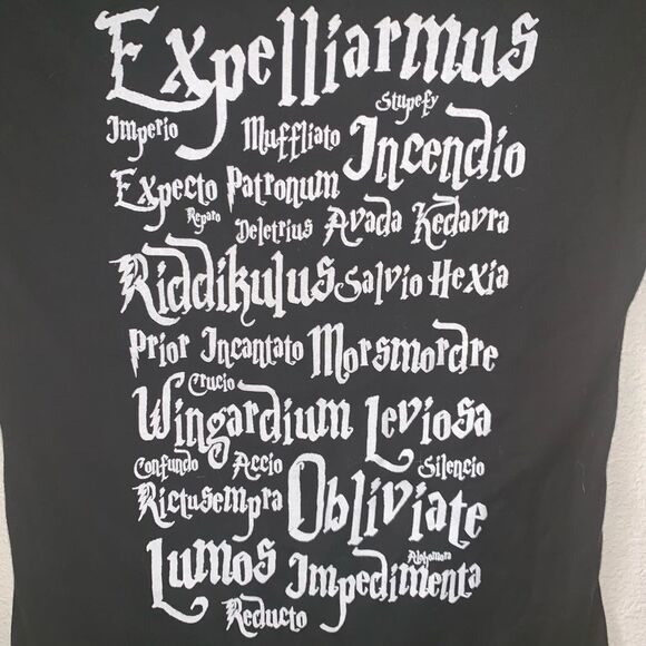 Teefury Harry Potter Spells Curses T Shirt Tee Sm - Picture 1 of 4